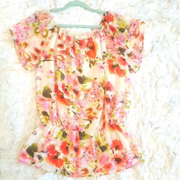 Boston Proper Tops - Boston Proper Flower Print Top.